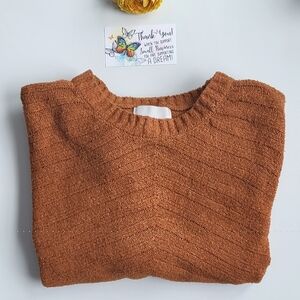 Caramel/ Brown Crewneck Sweater  Size S. So comfy.